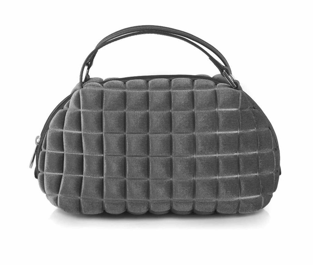 BPrime-Copenaghen-borsa-donna-tessuto-3D-Cube-VELLUTO-FUMO1