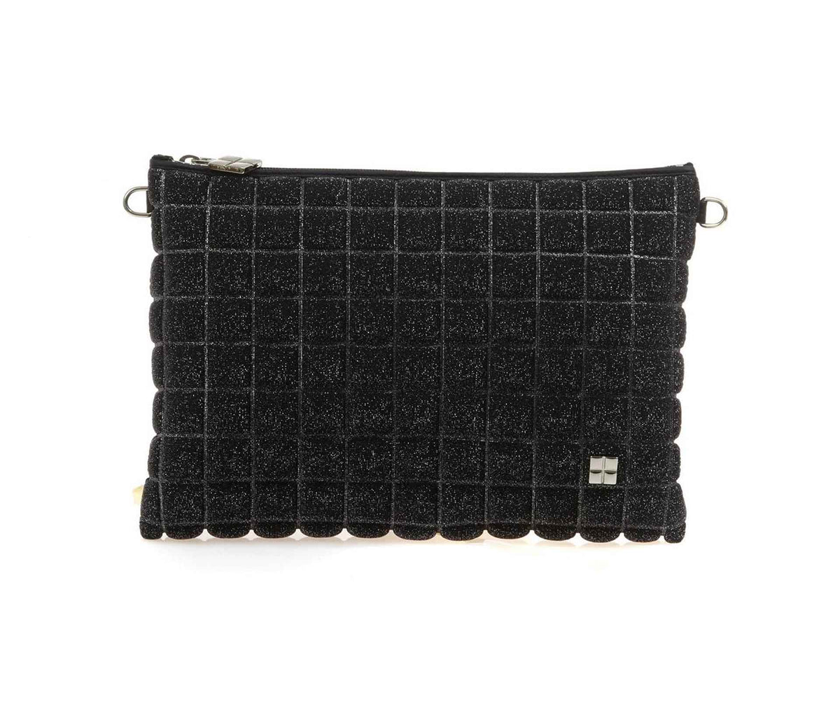 BPrime-Lisbona-borsa-donna-tessuto-3D-Cube-Tessuto-LUREX-Cube-NERO-1