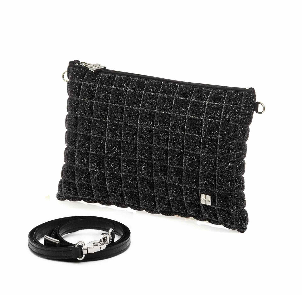 BPrime-Lisbona-borsa-donna-tessuto-3D-Cube-Tessuto-LUREX-Cube-NERO-2