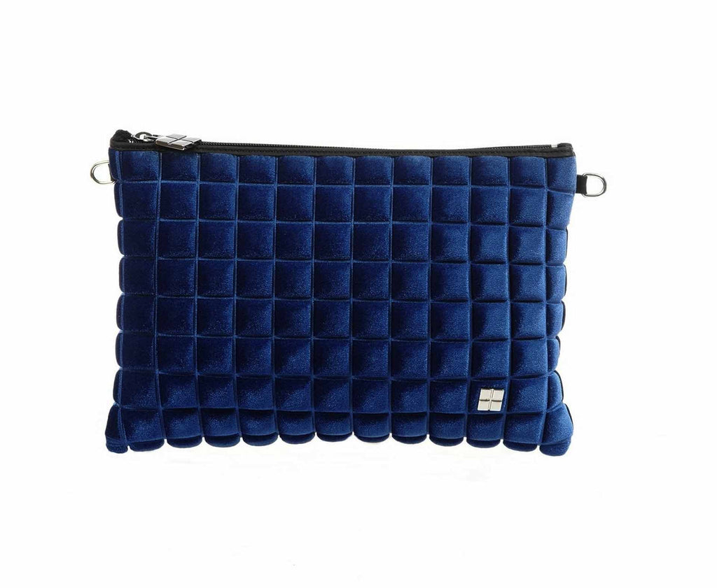 BPrime-Lisbona-borsa-donna-tessuto-3D-Cube-VELLUTO-Cube-BLUE-1