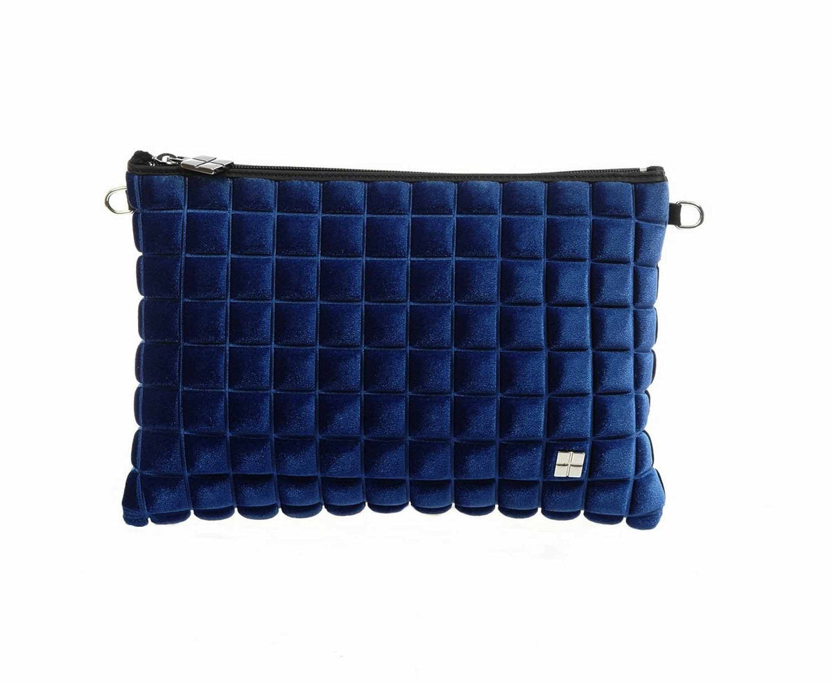 BPrime-Lisbona-borsa-donna-tessuto-3D-Cube-VELLUTO-Cube-BLUE-1