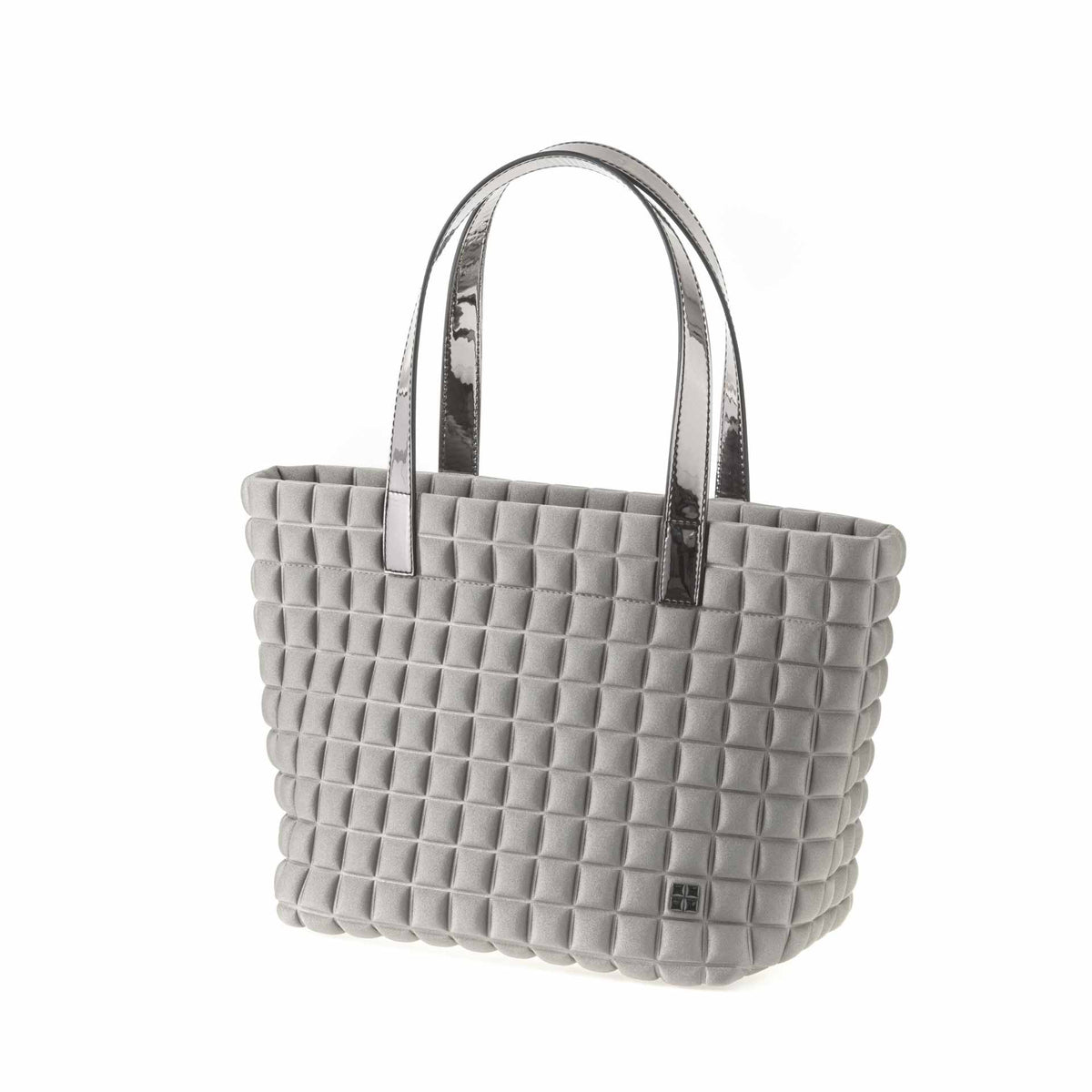 Bprime-Milano-Lami-borsa-shopping-donna-small-Tessuto-CUBE-PLUTONE-4