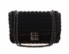 Bprime-Parigi-big-borsa-donna-tessuto-3D-CUBE-velluto-nero-1