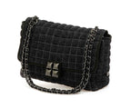 Bprime-Parigi-big-borsa-donna-tessuto-3D-Cube-LUREX-NERO-2a