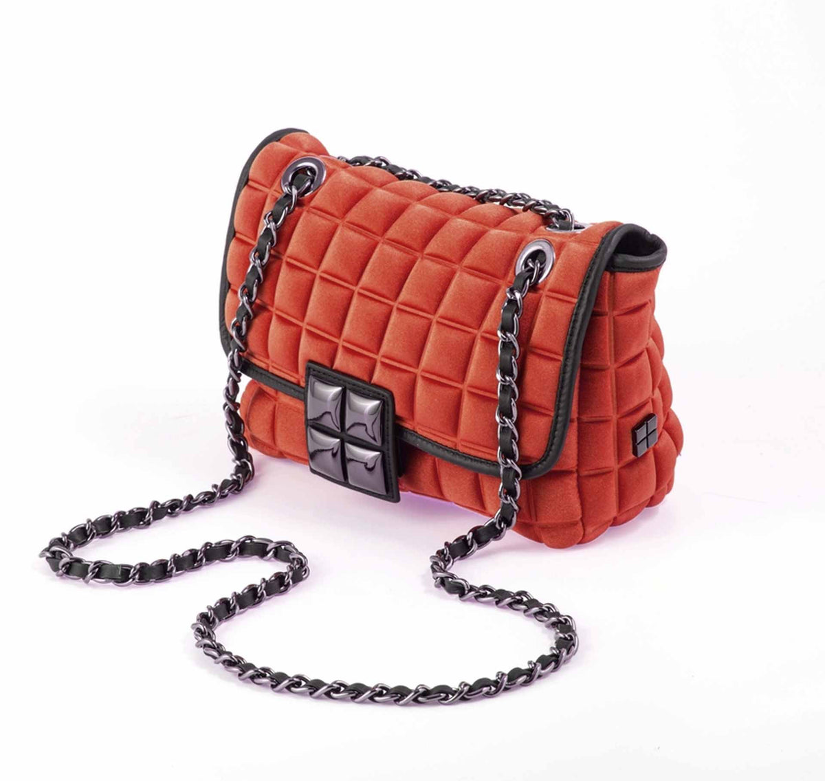 Bprime-Parigi-small-borsa-donna-tessuto-3D-CUBE-DATTERO-3