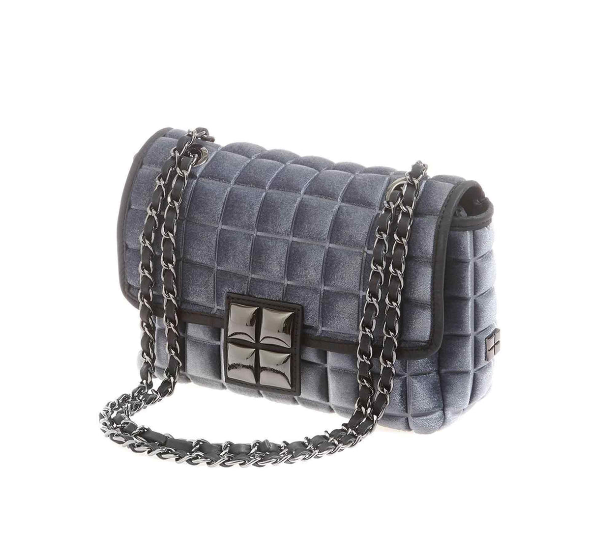 Bprime-Parigi-small-borsa-donna-tessuto-3D-VELLUTO-FUMO-2a