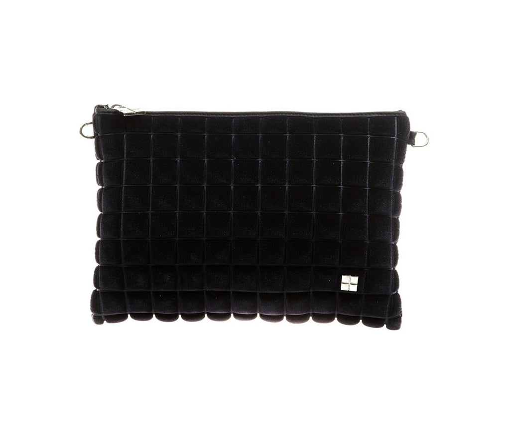 CLUTCH VELLUTO Cube NERO 1