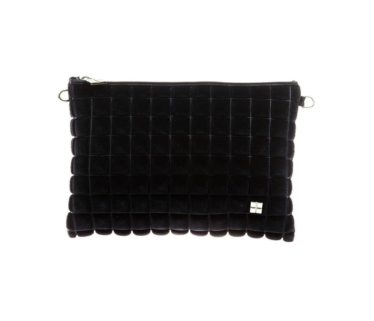 CLUTCH VELLUTO Cube NERO 1