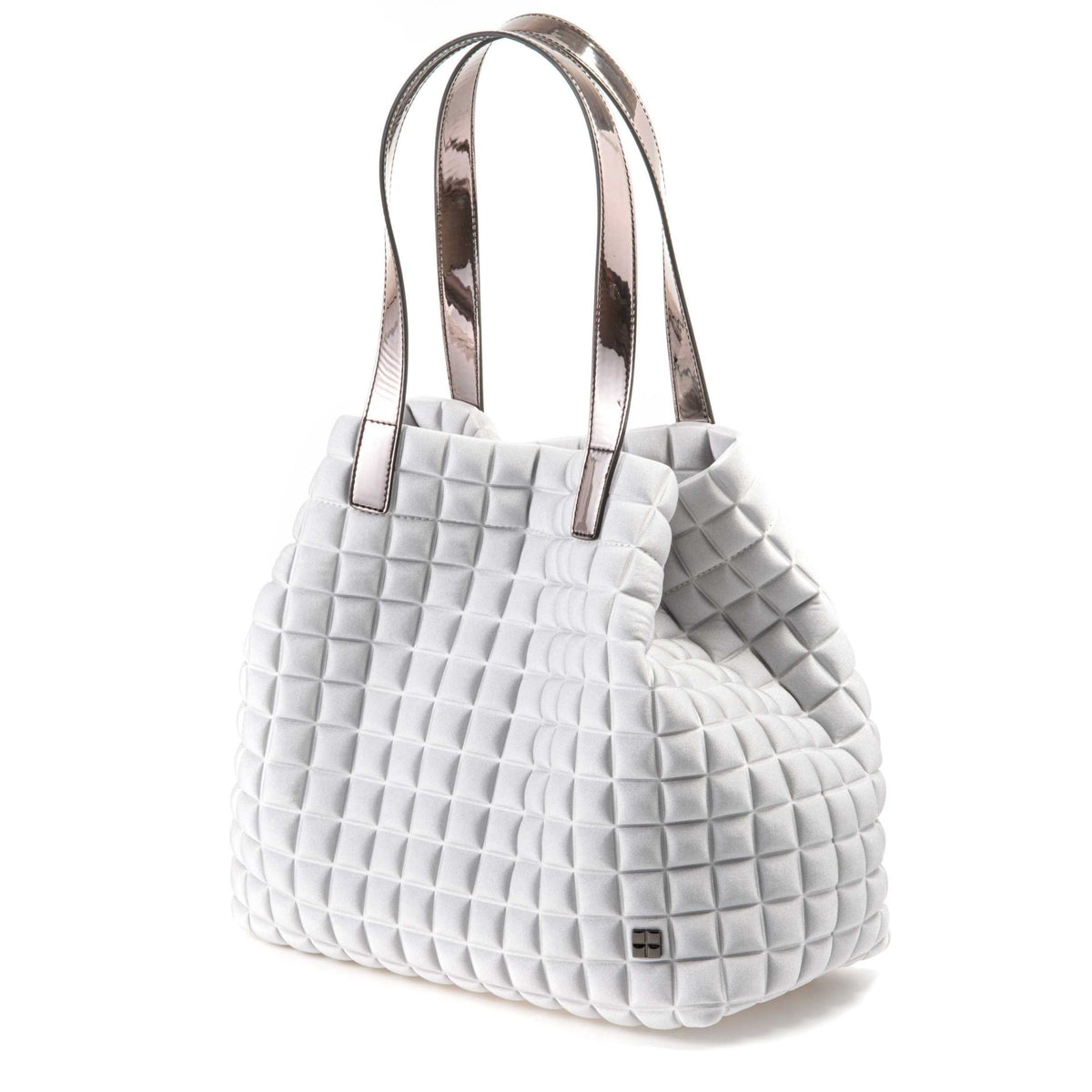 MEDIUM-LAMI Tessuto CUBE ARGENTO 4