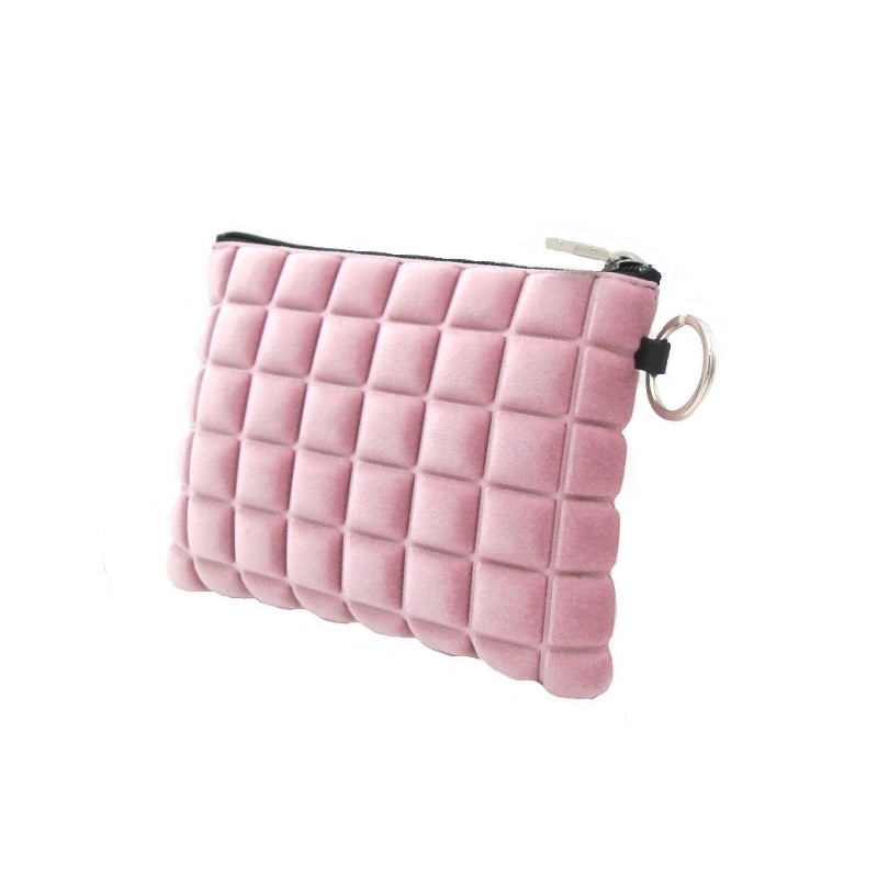 WALLET VELLUTO ROSA 2s